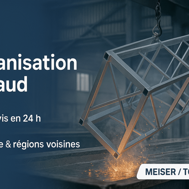 Tarif galvanisation à chaud : chiffrage rapide et ISO 1461
